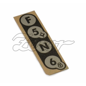 Štítek rychlospojek - F5N6 MT (P)