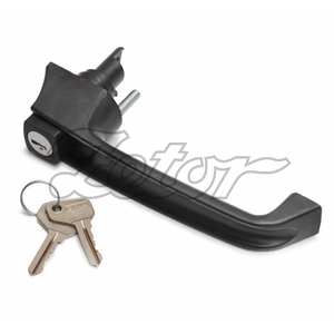 Klika dveří levá se zámkem Basic+LUX (M)