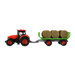 Flywheel ZETOR tractor toy with trailer and straw bales